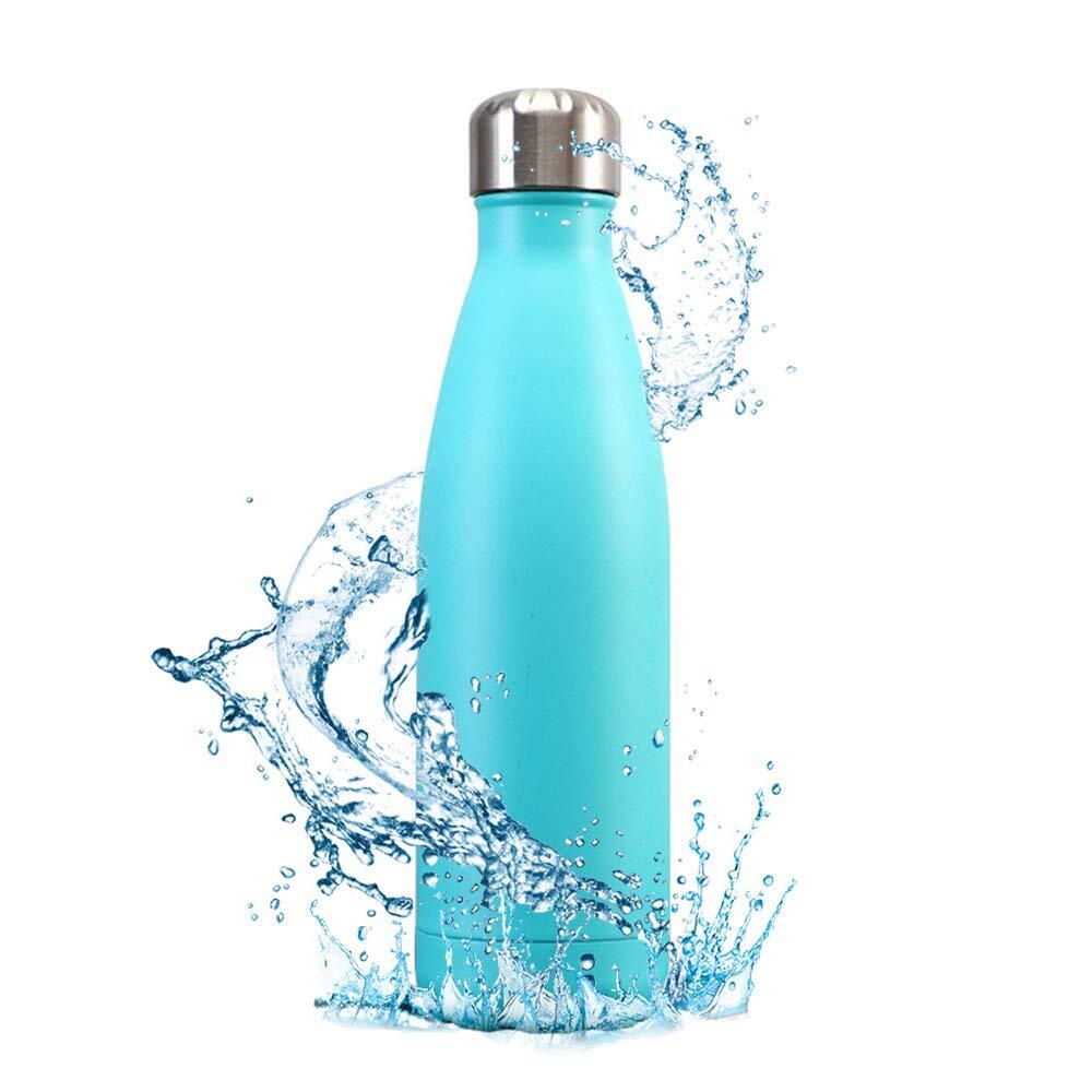 Stainless Steel Vacuum Insulated Sports Water Bottle Thermal Flask (Aqua)