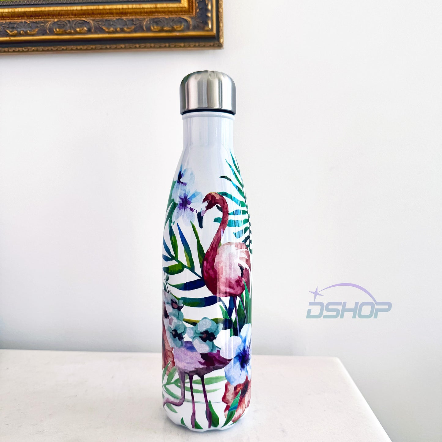 Stainless Steel Vacuum Insulated Water Bottle Thermal Flask (Flamingo)