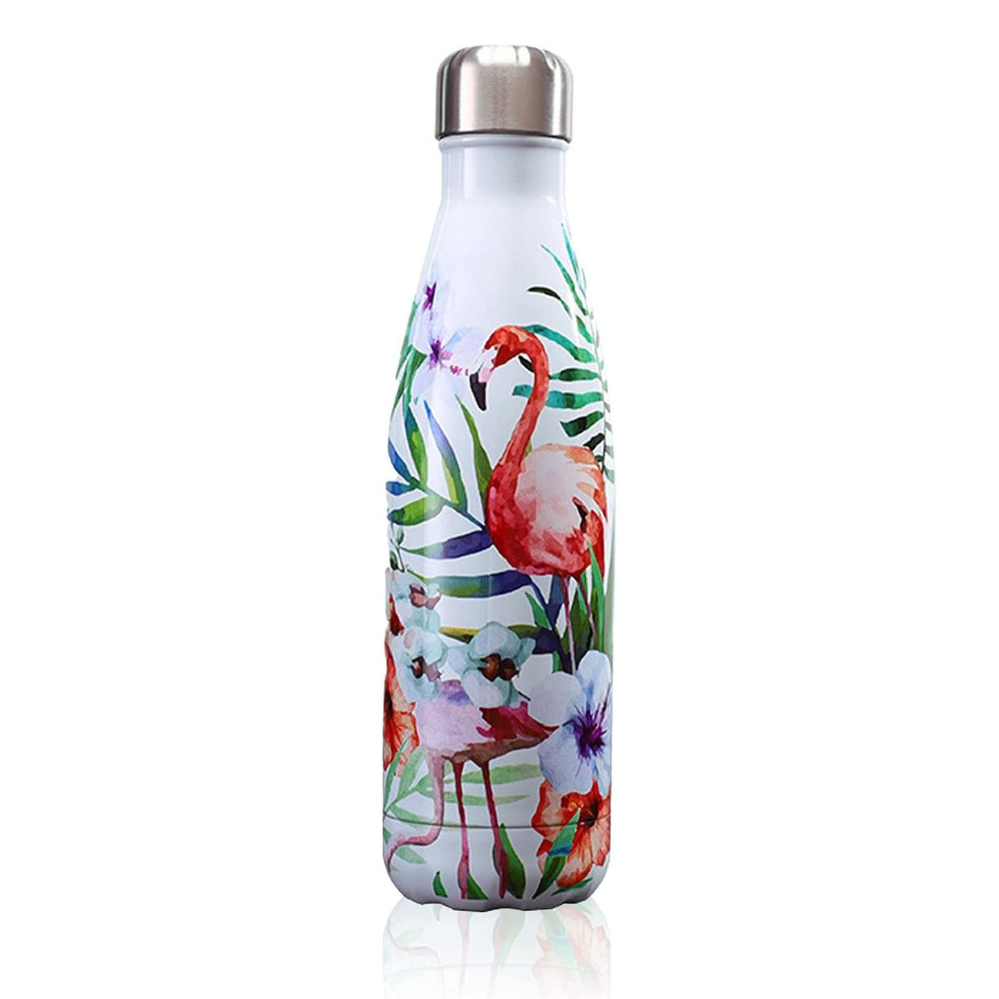 Stainless Steel Vacuum Insulated Water Bottle Thermal Flask (Flamingo)