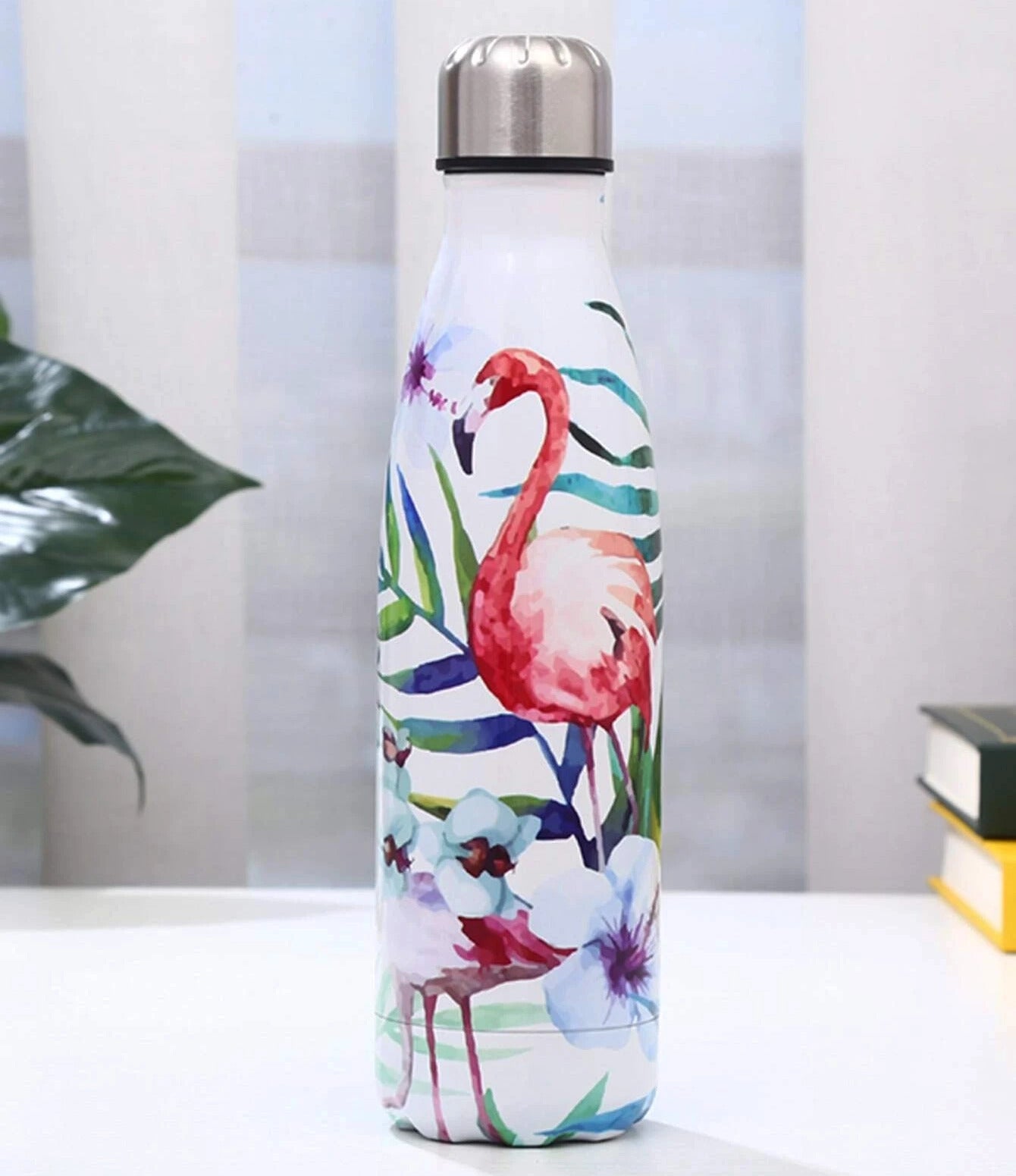 Stainless Steel Vacuum Insulated Water Bottle Thermal Flask (Flamingo)