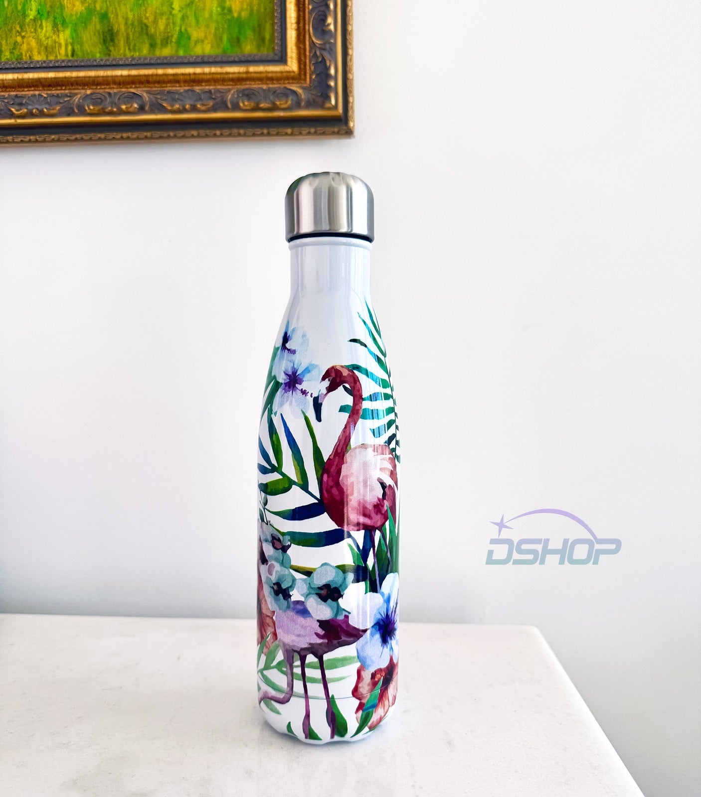 Stainless Steel Vacuum Insulated Water Bottle Thermal Flask (Flamingo)