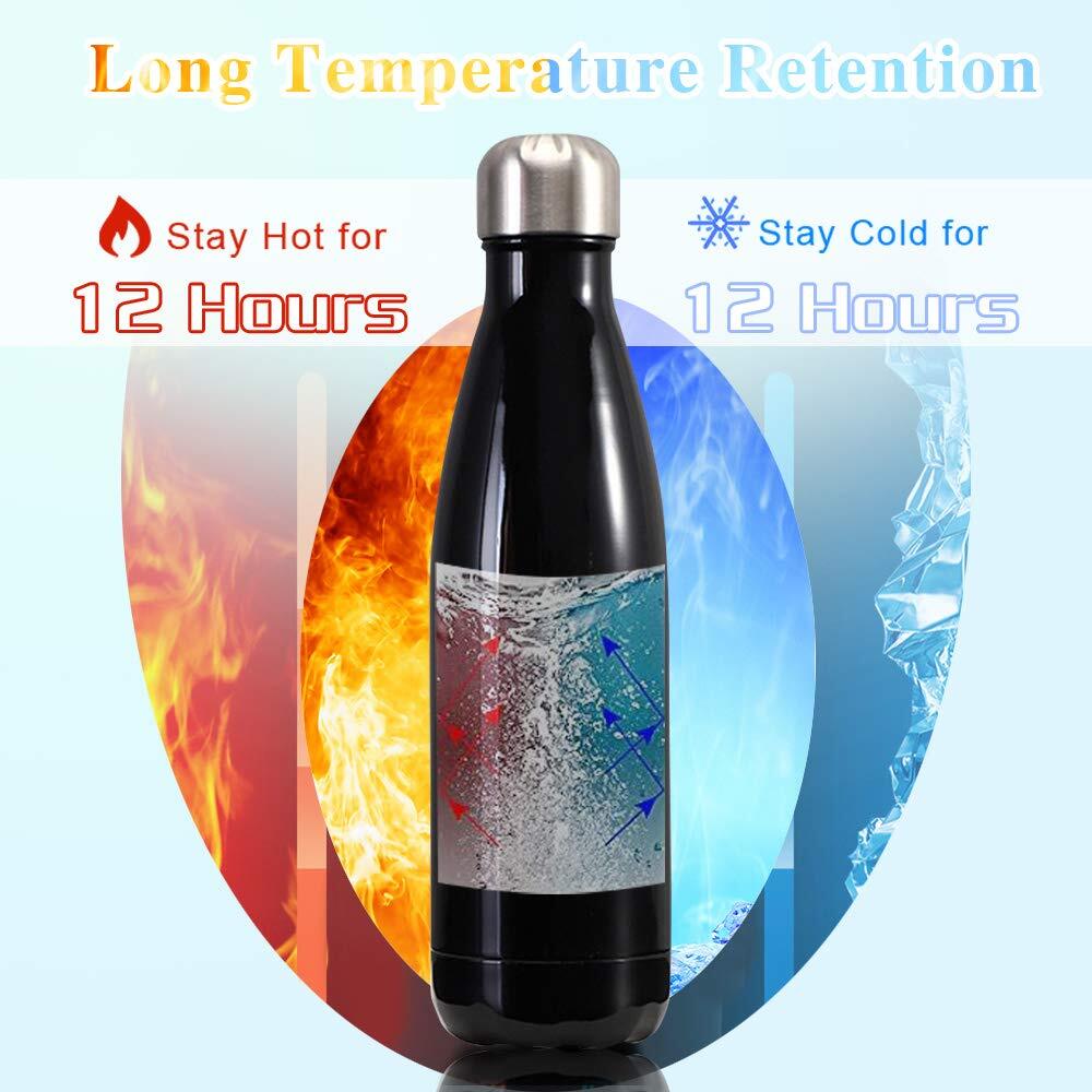 750ml Large Stainless Steel Vacuum Insulated Sports Water Bottle Thermal Flask (Sea Blue)