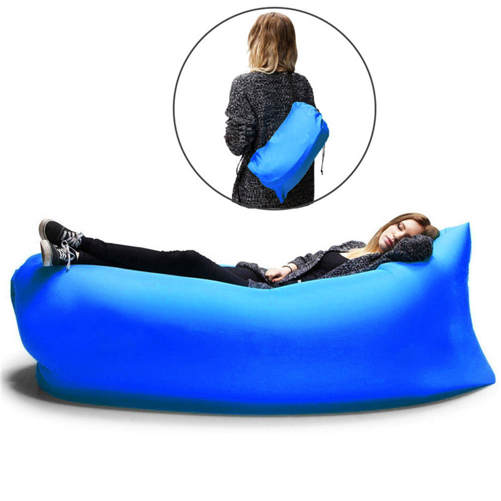 Inflatable Air Sofa Lounger Lazy Couch in Portable Bag (BLUE)