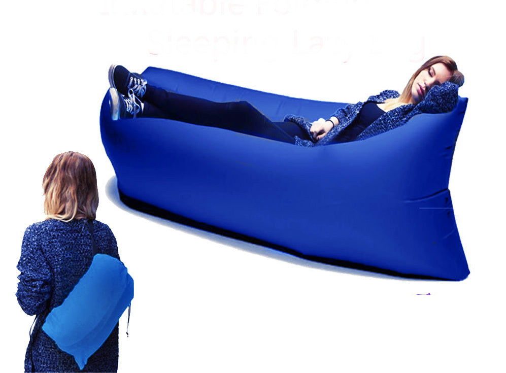 Inflatable Air Sofa Lounger Lazy Couch in Portable Bag (BLUE)