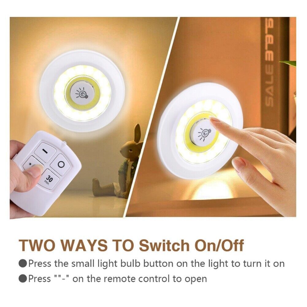 3 PC Set One Click Lights Remote & Touch Control Night Light Lamp