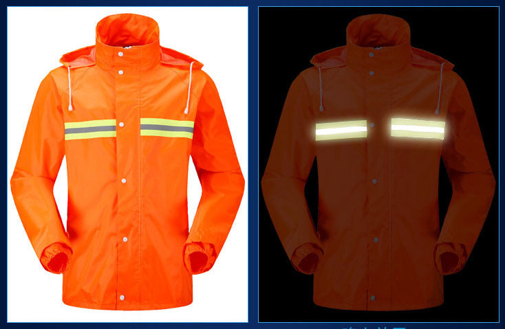 Hi Vis Rain Coat Waterproof Jacket & Trousers Set