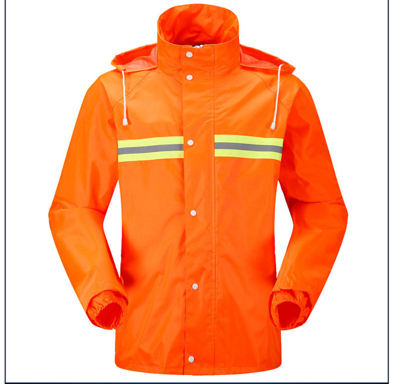 Hi Vis Rain Coat Waterproof Jacket & Trousers Set