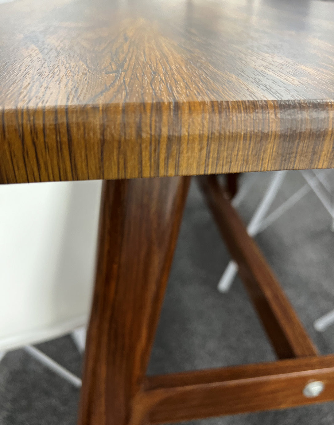 5-Piece Set Apollo Wood and Steel Dining Table & Folding Chairs (Oak)