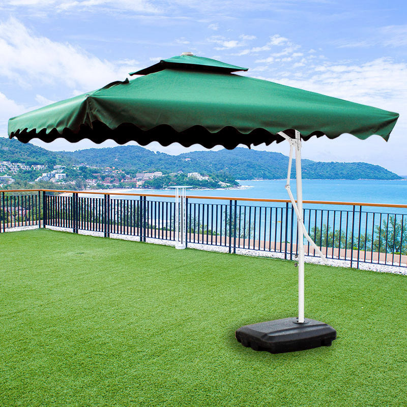 Varossa 3.5m Large Square Cantilever Outdoor Umbrella (Green)