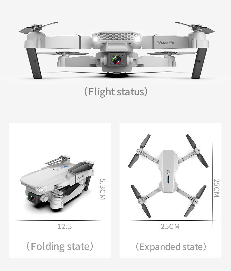 4K HD Wide-angle Quadcopter Remote Control Drone with Camera White