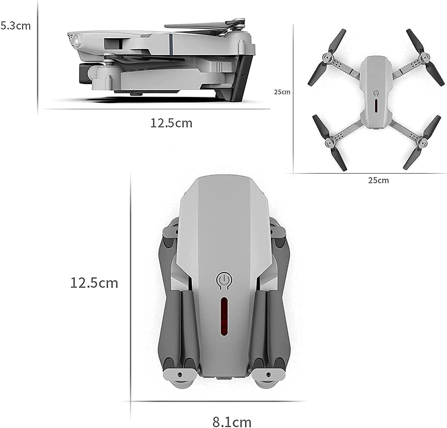 4K HD Wide-angle Quadcopter Remote Control Drone with Camera White
