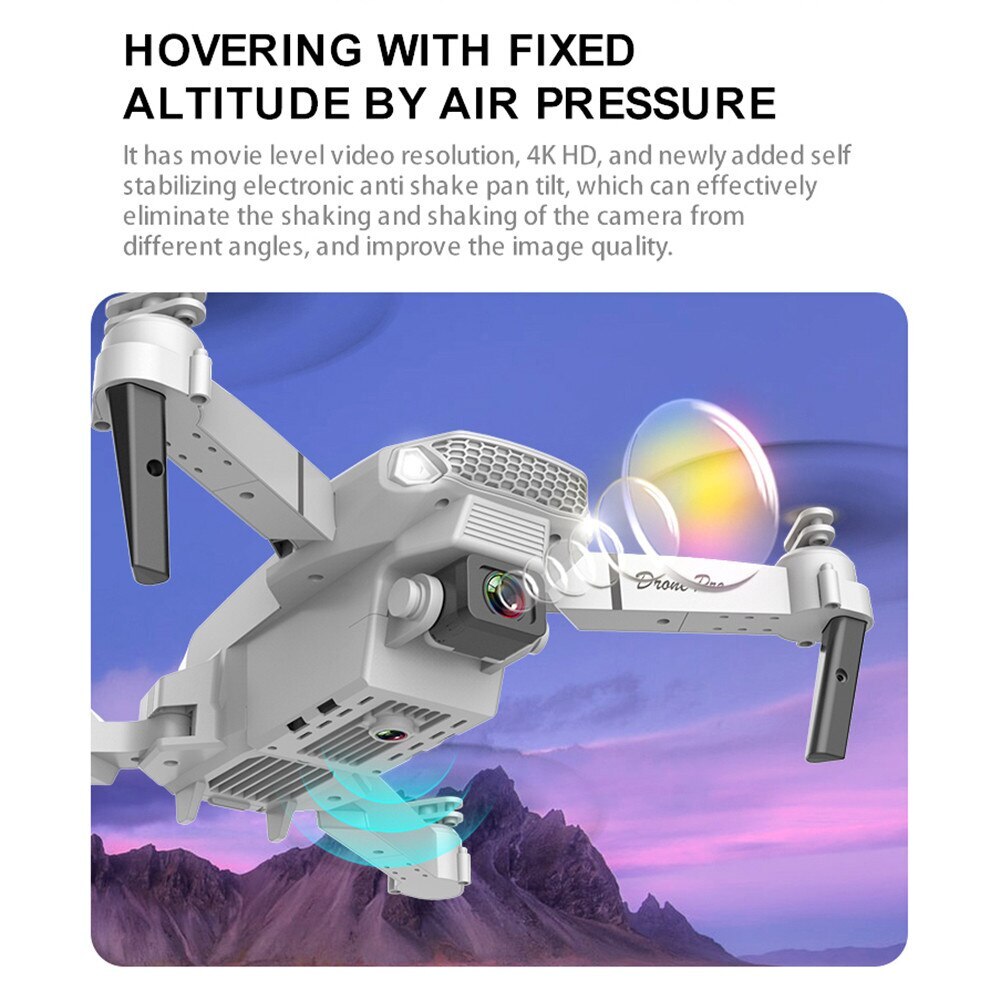 4K HD Wide-angle Quadcopter Remote Control Drone with Camera White