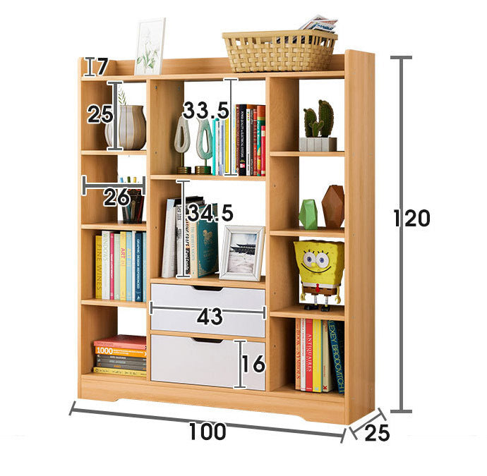 Eden Wardrobe Cupboard Bookshelf with Drawer Furniture (Oak & White)