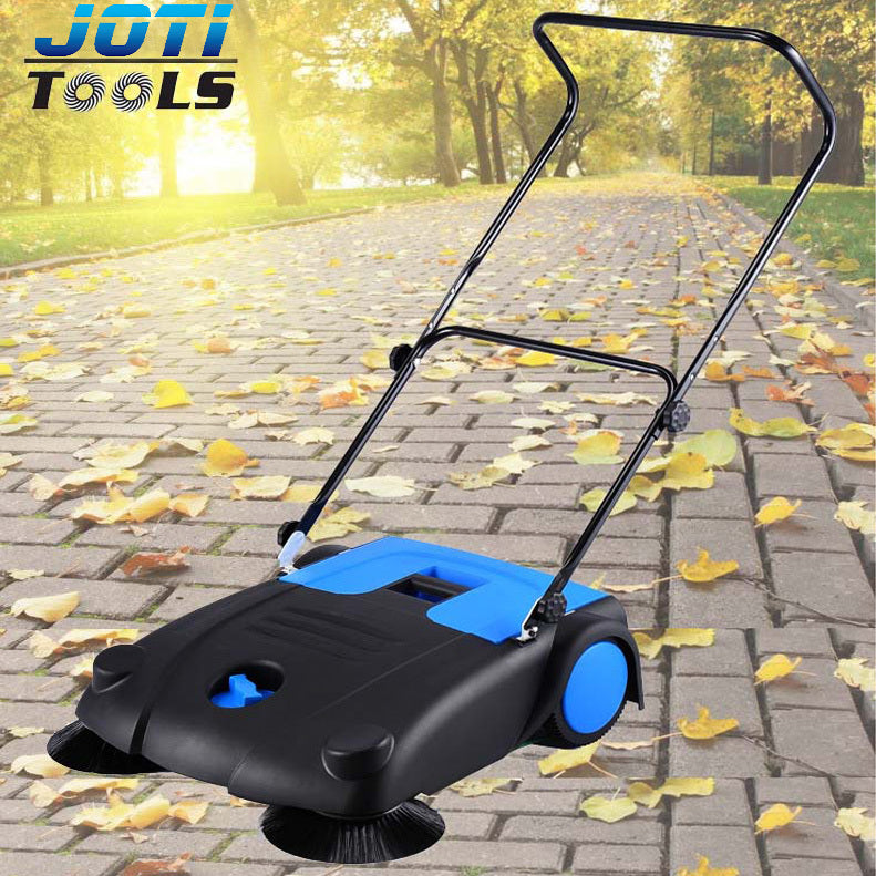 Commercial Industrial Large Area Floor Push Sweeper Blue