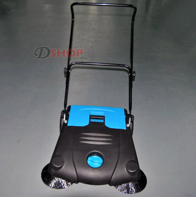 Commercial Industrial Large Area Floor Push Sweeper Blue