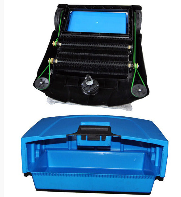 Commercial Industrial Large Area Floor Push Sweeper Blue