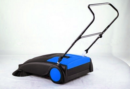 Commercial Industrial Large Area Floor Push Sweeper Blue