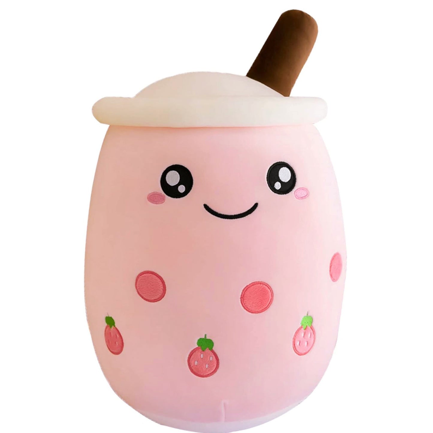 Bubble Tea Plush Toy Boba Cuddly Doll Pillow Cushion - 35cm, Pink