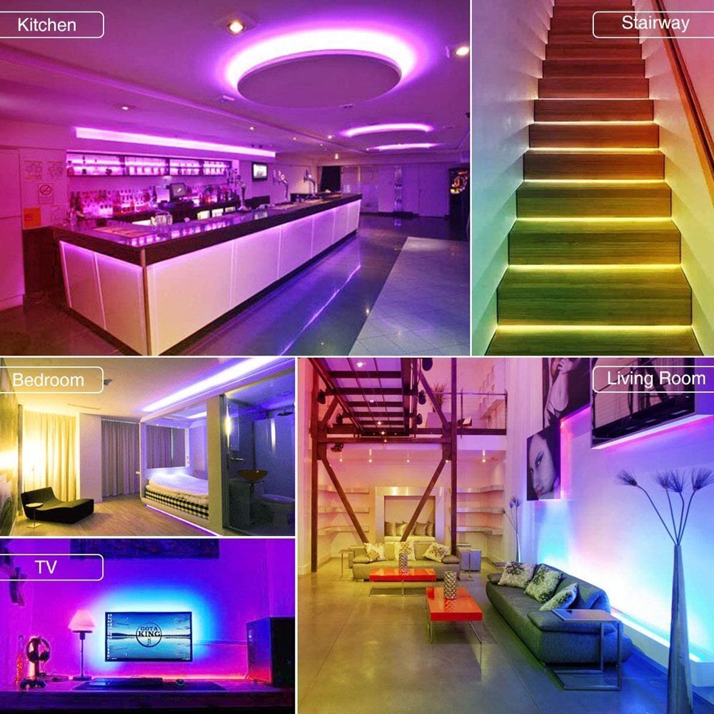 5M RGB LED Light Strip Colour-changing USB Lights with IR Remote