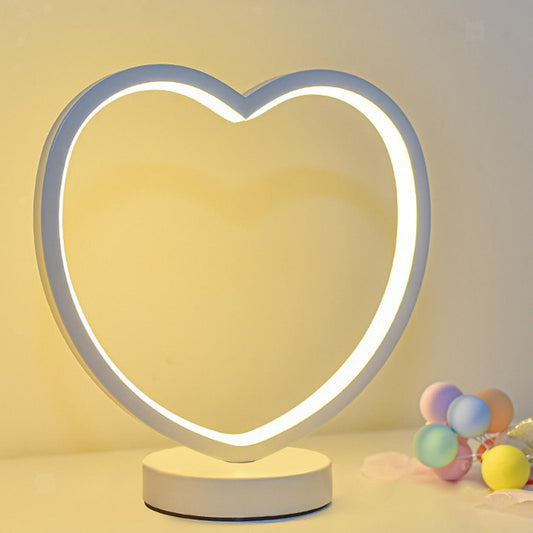 Heart Shaped Table Lamp LED Eye Protection Decorative Lantern Night Light