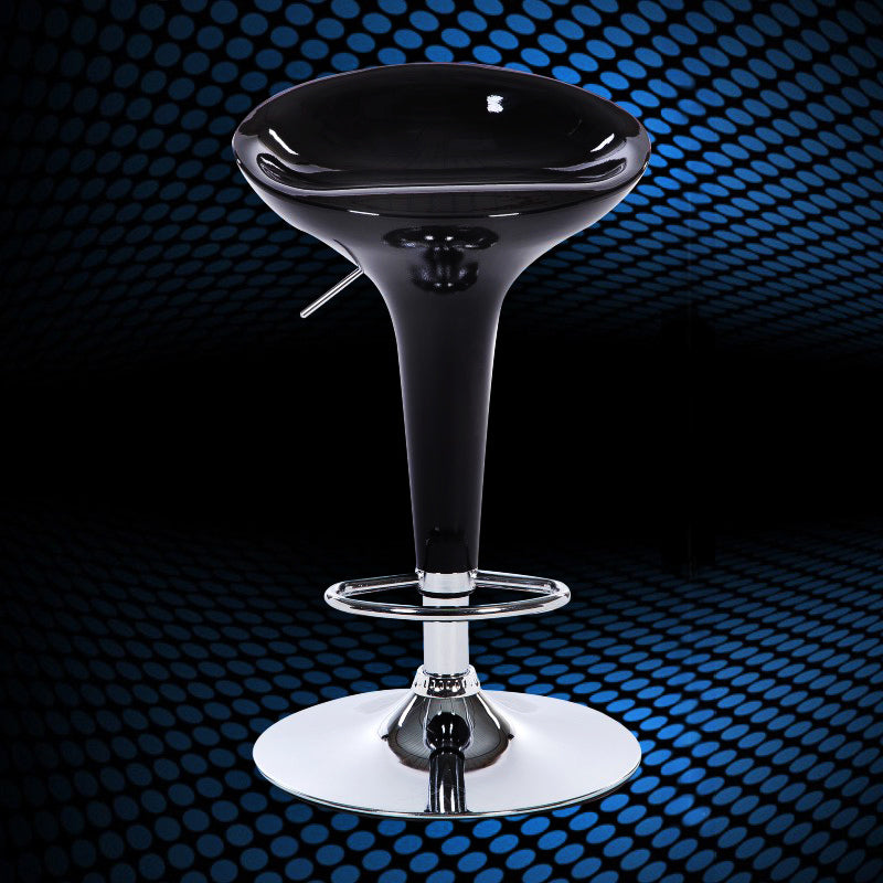 2 x Ace High Gloss Designer Bar Stools (BLACK - Set of 2)