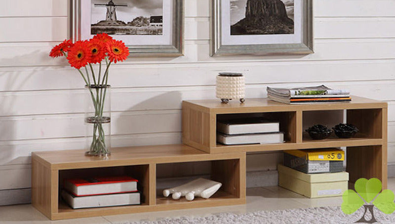 Varossa 2 In 1 Multifunctional Adjustable TV Cabinet Display Shelf (OAK)