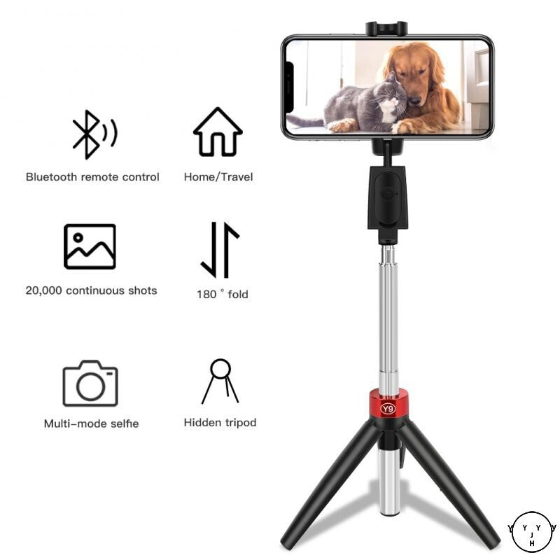 Universal Wireless Bluetooth Phone Holder Selfie Stick Tripod
