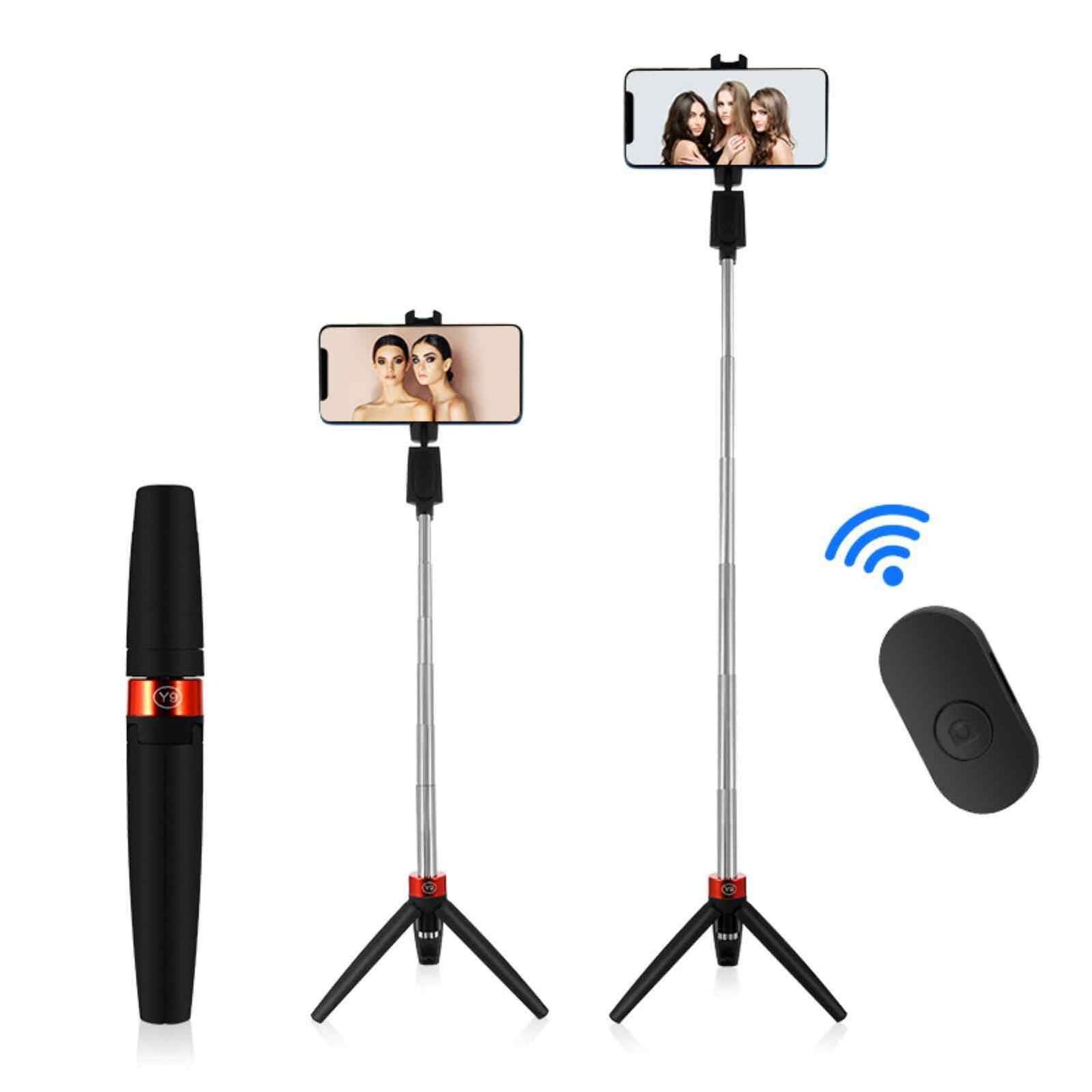 Universal Wireless Bluetooth Phone Holder Selfie Stick Tripod