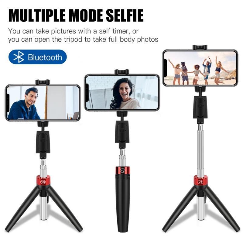 Universal Wireless Bluetooth Phone Holder Selfie Stick Tripod