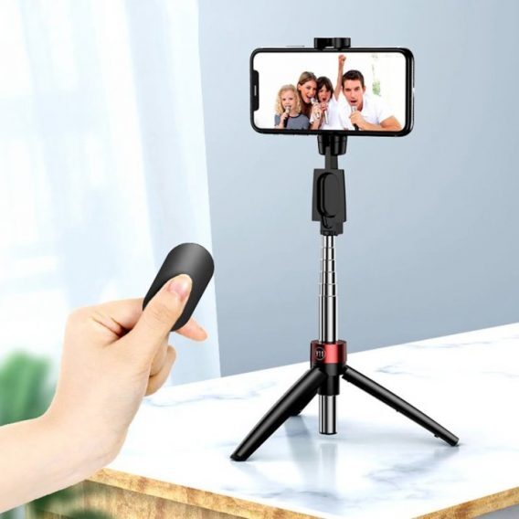 Universal Wireless Bluetooth Phone Holder Selfie Stick Tripod