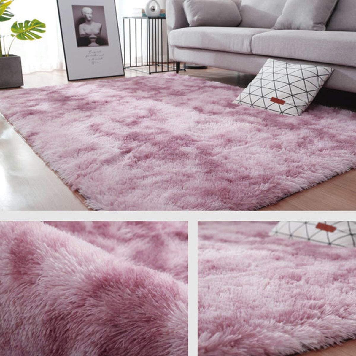 4m Extra Large Soft Shag Rug Carpet Mat (Lilac Dream, 400 x 200)