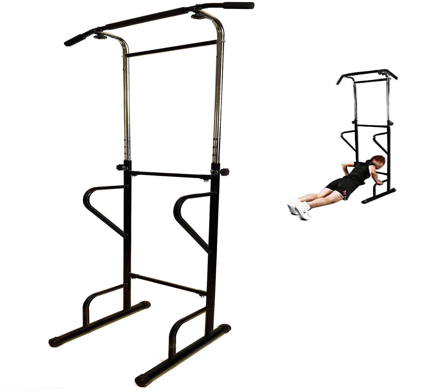 Adjustable Power Tower Dip Bar Chin Up Pull Up Stand Fitness Station