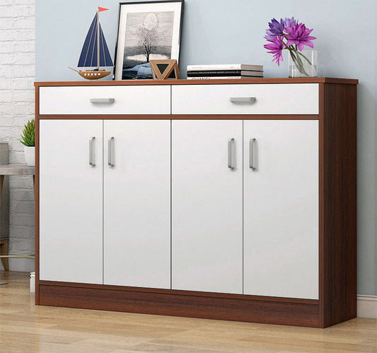 Elements 4-Door Double Buffet Shoe Storage Cabinet