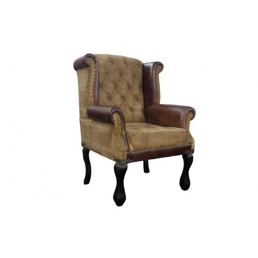 LEATHER CANVAS SOFA HANDMADE