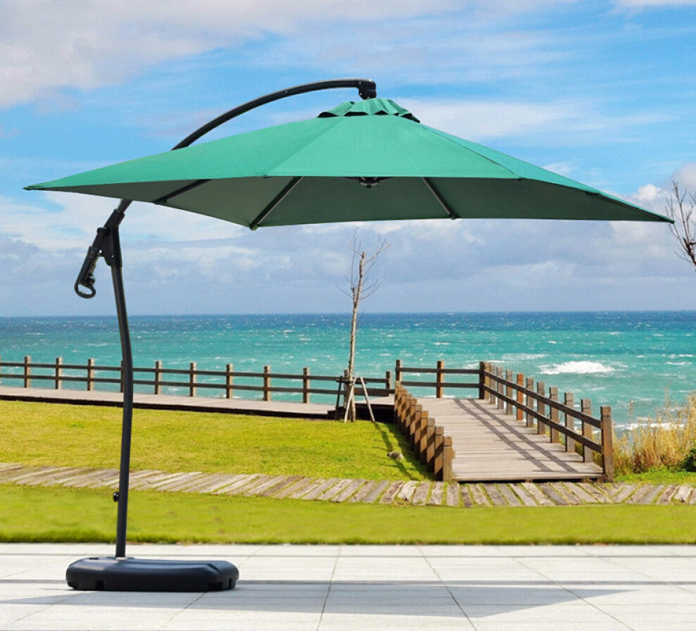 3m Heavy Duty Round Cantilever Outdoor Umbrella (Green)