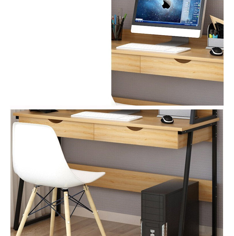 Liberty Computer Desk Workstation with Shelves & Drawers (Oak)