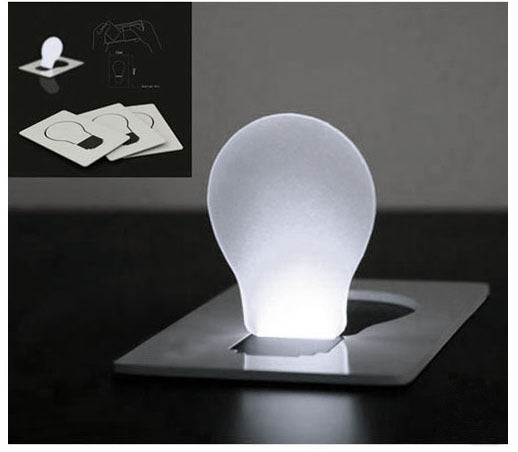 LED Pocket Night Light Wallet Purse Folding Credit Card Lamp Portable Torch