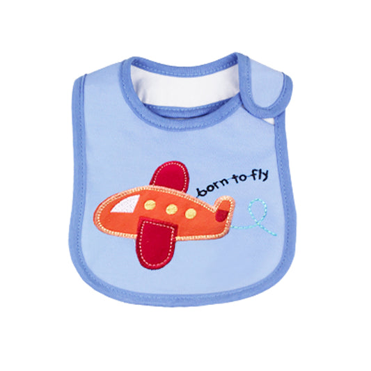 Blue Airplane Baby Bib