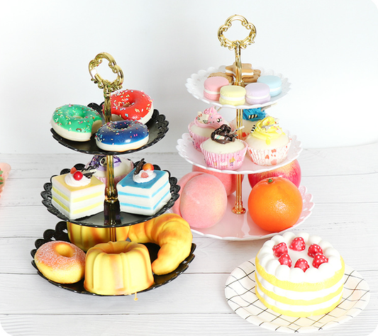 3-Tier Cake Stand Snack Fruit Plate Decorative Food Tray
