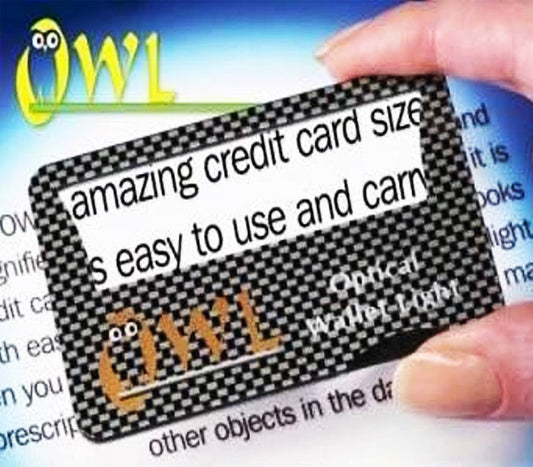 OWL Credit Card Sized Magnifier with LED Lights