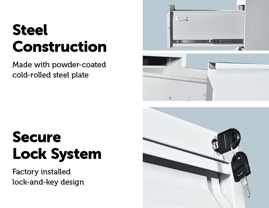 4-Drawer Shelf Office Gym Filing Storage Locker Cabinet