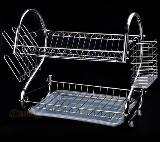 Double Level Kitchen Organizer Dish Rack