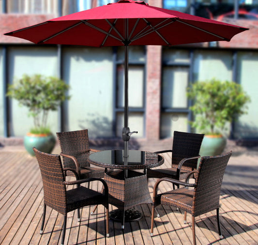 Alfresco 2.7m Steel Outdoor Umbrella (Maroon)