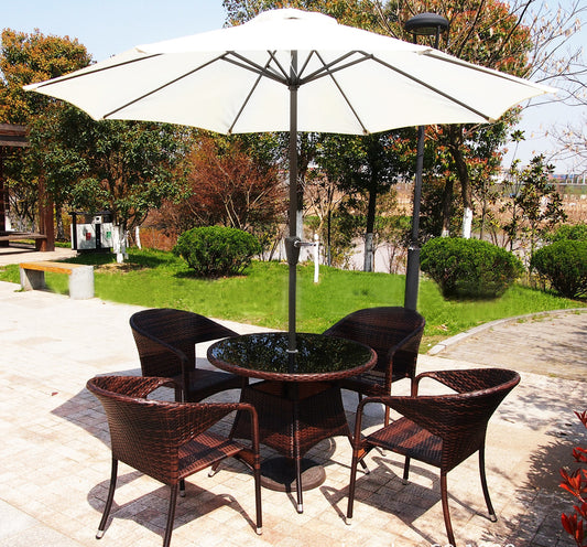 Alfresco 2.7m Steel Outdoor Umbrella (White)
