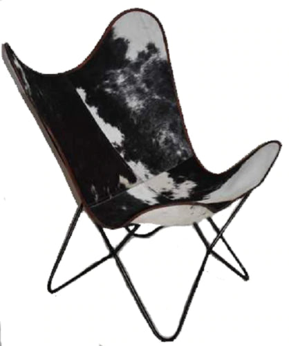 Butterfly Chair. geniune leather on Solid metal fraMe  all welded as one unit.