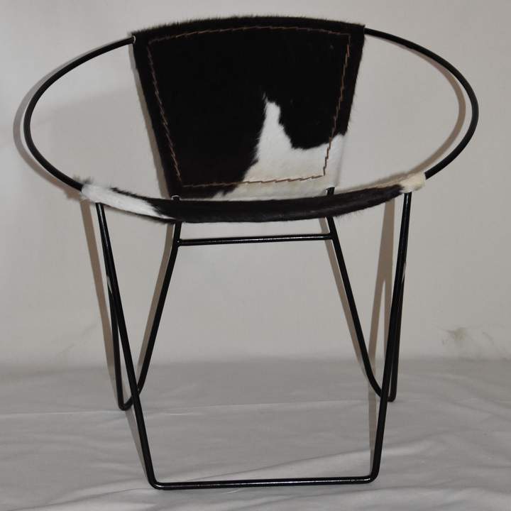 Vivid Tub Chair Genuine Hide Leather Single Metal Frames Handcrafted