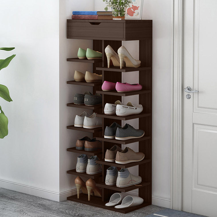 8 Tier Shoe Rack Storage Shelf Organizer (Black Walnut)