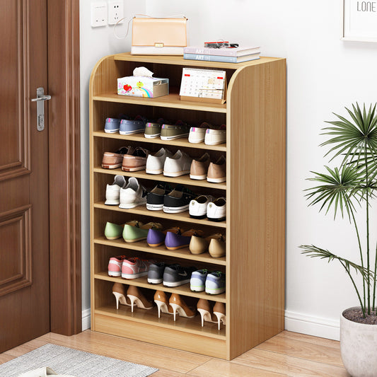 Retreat Spacious & Stylish Large 8 Tier Wooden Shoe Rack Organizer (Oak)