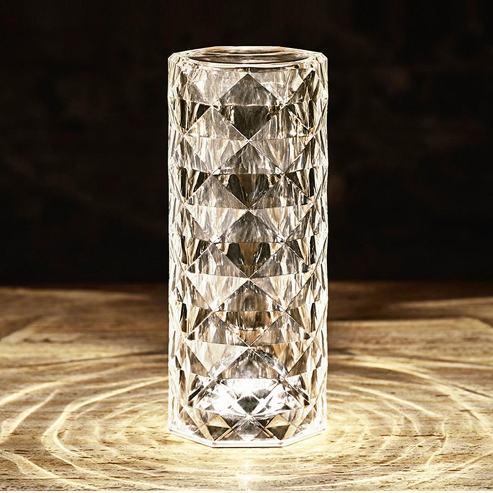 Rose Crystal Diamond Crystal LED Decorative Table Lamp Touch Sensor Night Light