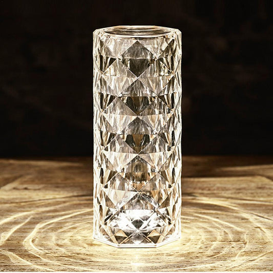 Rose Crystal Diamond Crystal LED Decorative Table Lamp Touch Sensor Night Light